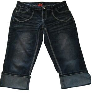 Royal Roots Perfect Jeans Size 9/10 Women's Dark Wash Capri Jeans